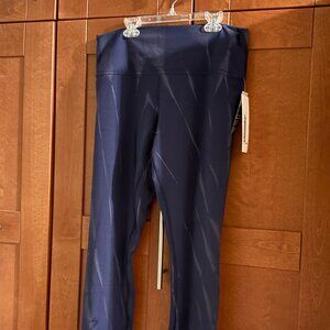 Lululemon Wunder Train HR Tight 25" Sz 14 Leggings STN1 Navy Grey $118